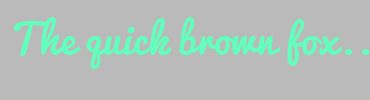 Image with Font Color 63FFBD and Background Color BABABA